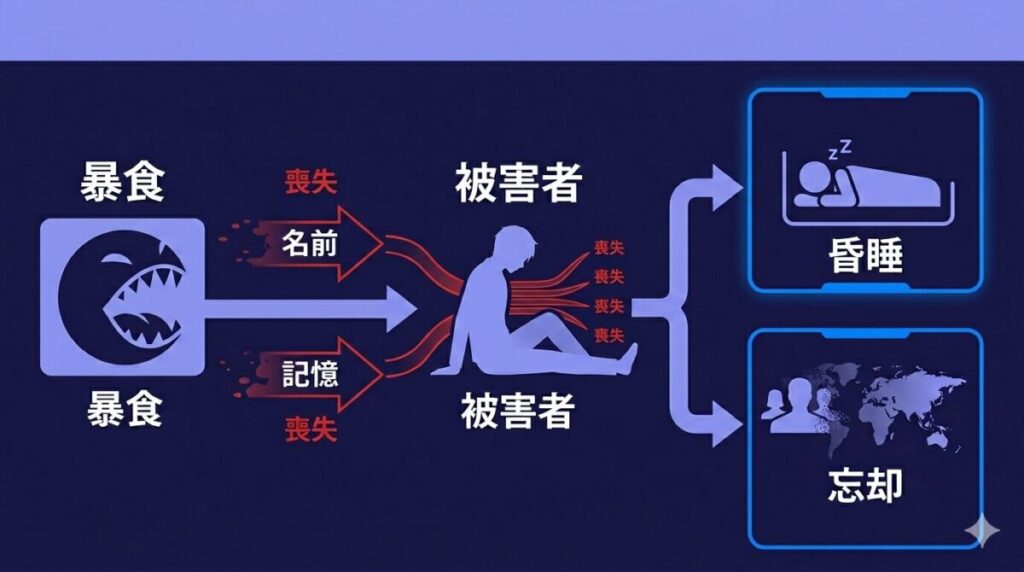 暴食の大罪司教ロイに名前と記憶を奪われ、レムと同じ昏睡状態に陥り世界から忘れられたヨシュアの現状を図解