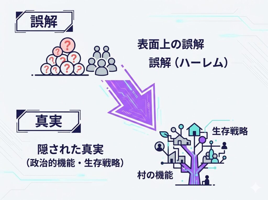 異世界のんびり農家が気持ち悪いと誤解される理由と村の存続に直結する真実の関係性を示す図解